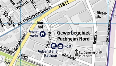 Ausschnitt aus dem Stadtplan